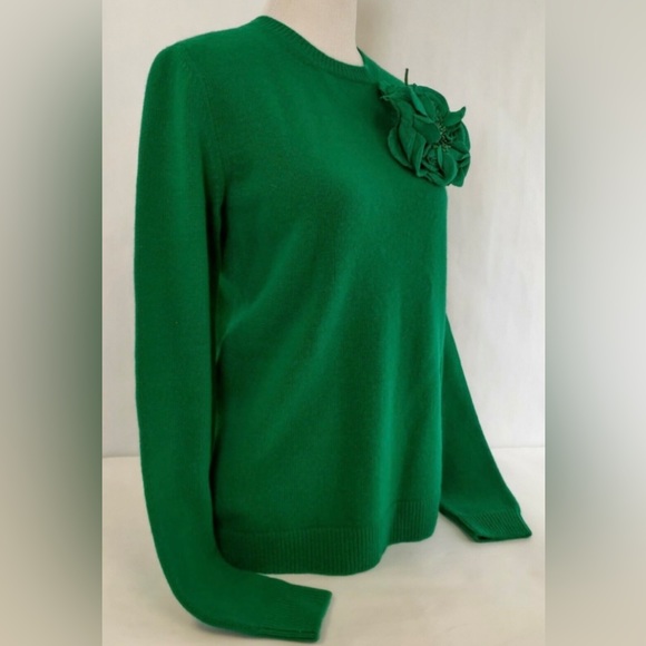 Gucci Green Wool Cashmere Jumper with detachable flower - Picture 2 of 7